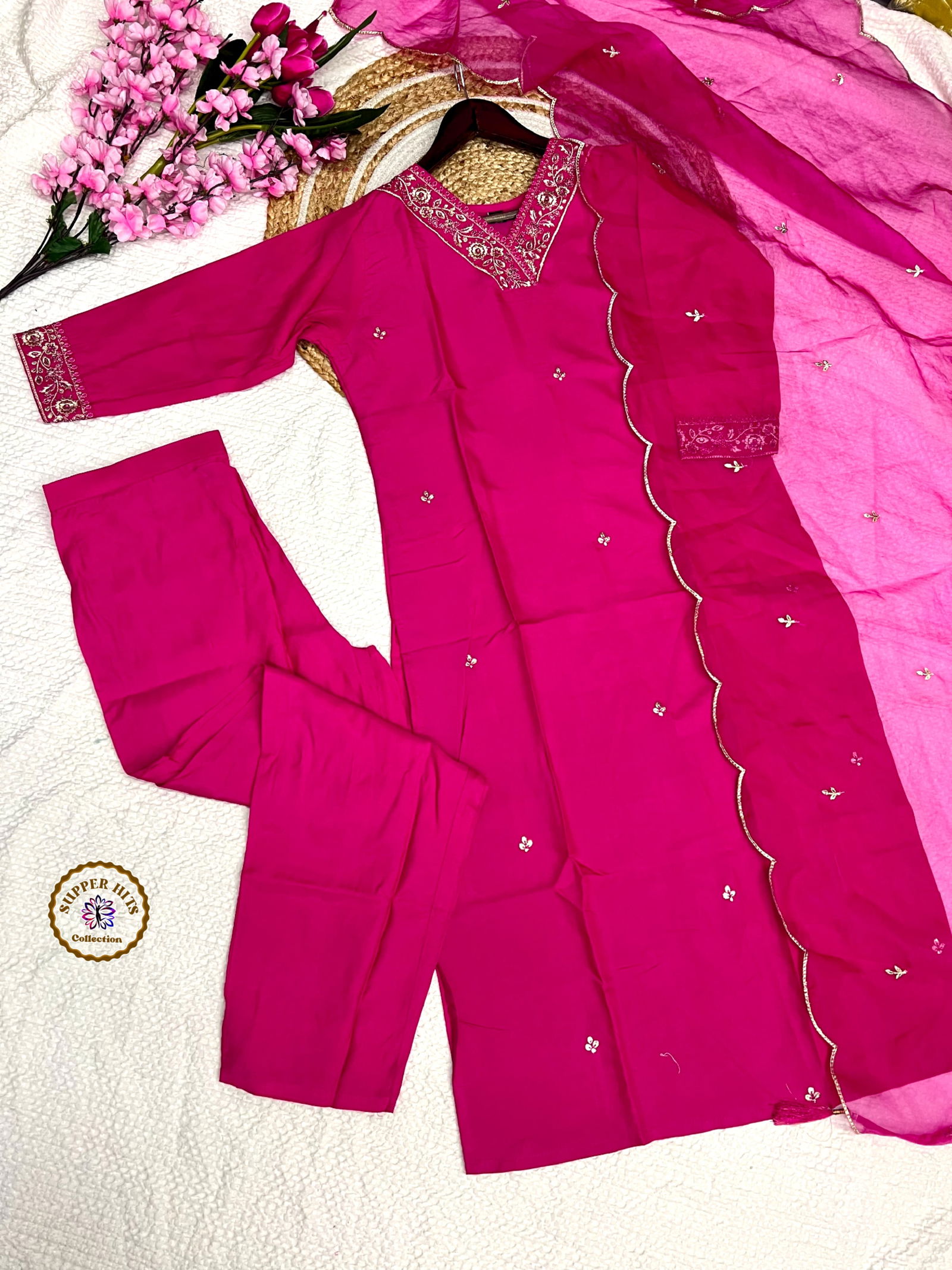 KF 5109 Kalaai Viscose Chanderi Kurti With Bottom Dupatta Orders In India